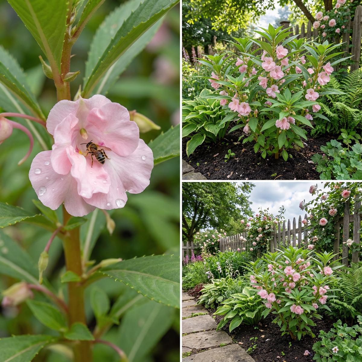 Pale Pink Balsam Camellia Flower Seeds - Ideal for Planting