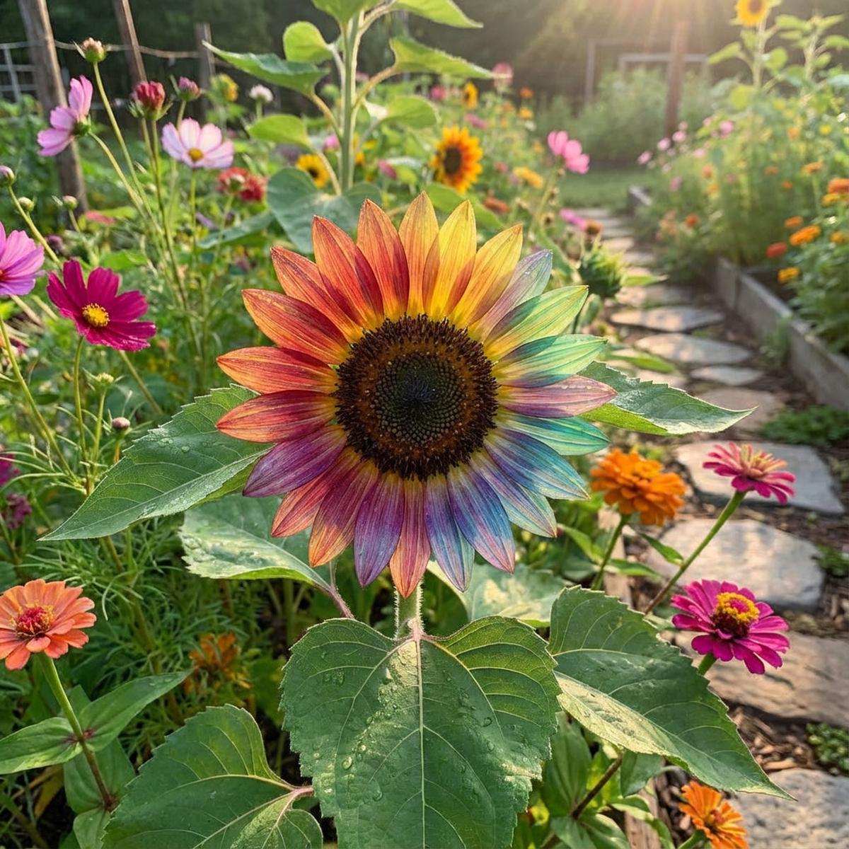 Rainbow Sunflower Planting Seeds Brighten Your Garden