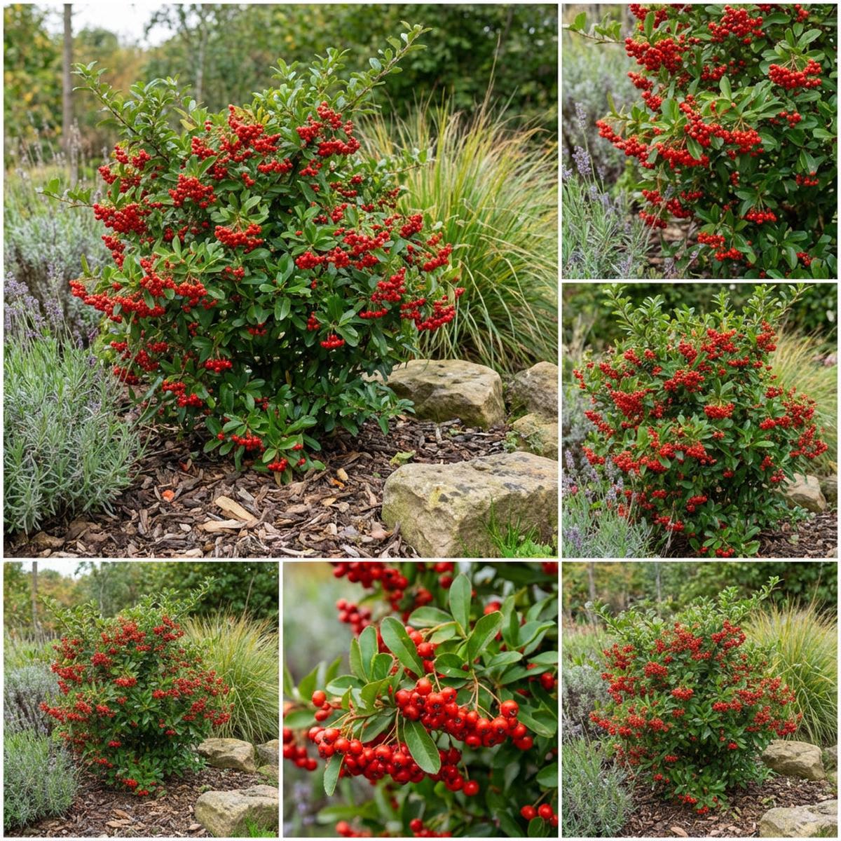 Red Pyracantha Fortuneana Seeds for Planting Vibrant Berries, Easy-Growing Shrub