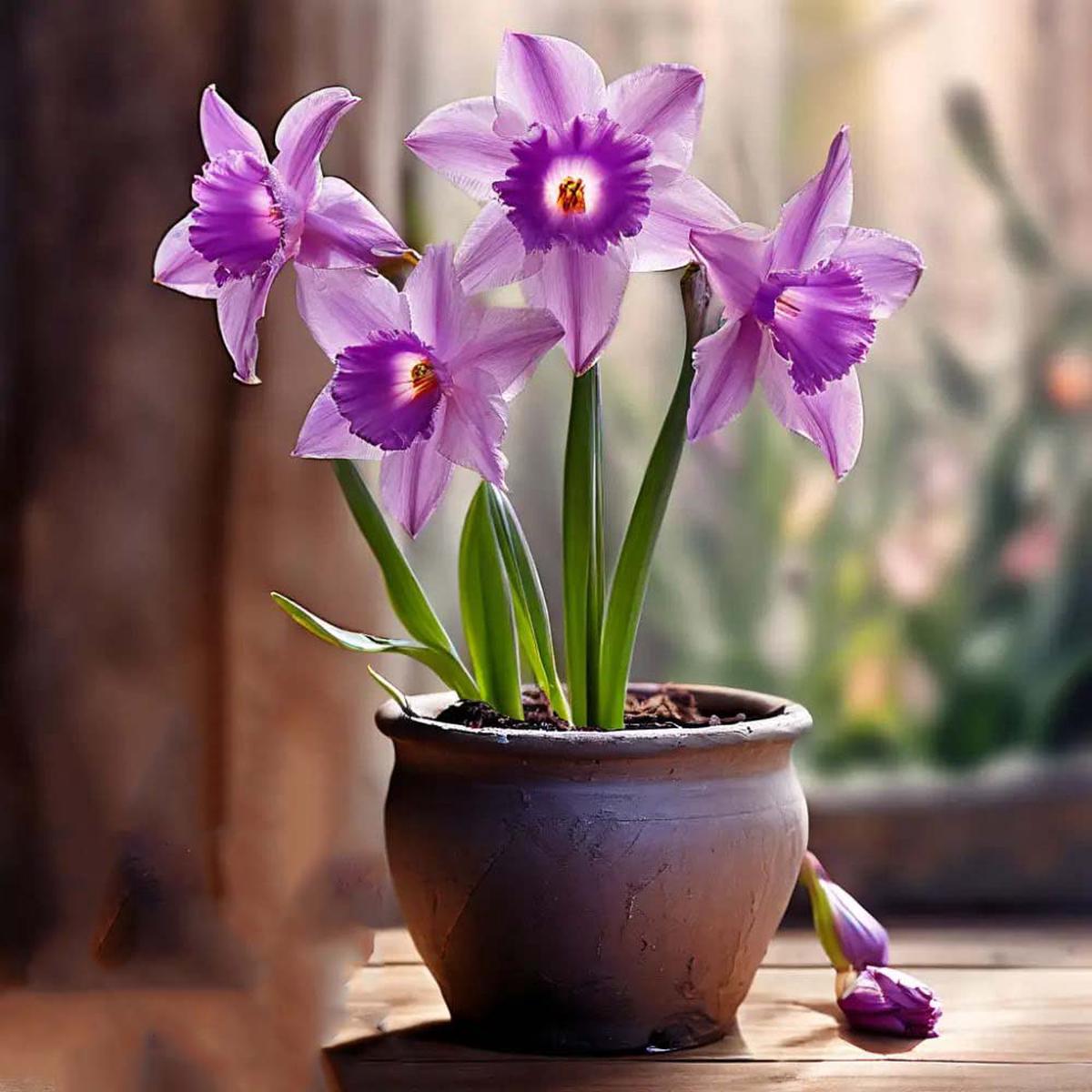 Violet Daffodil Flower Seeds for Planting  Heirloom Non-GMO Organic Garden Seeds with High Germination