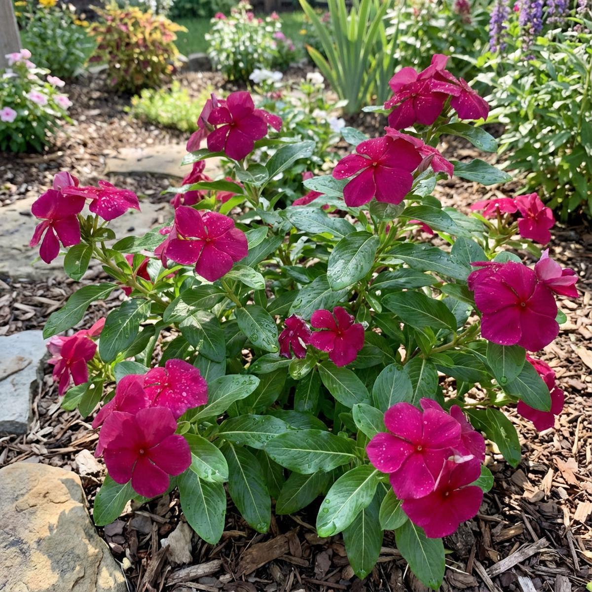 Dark Pink Periwinkle Vinca Flower Seeds for Planting