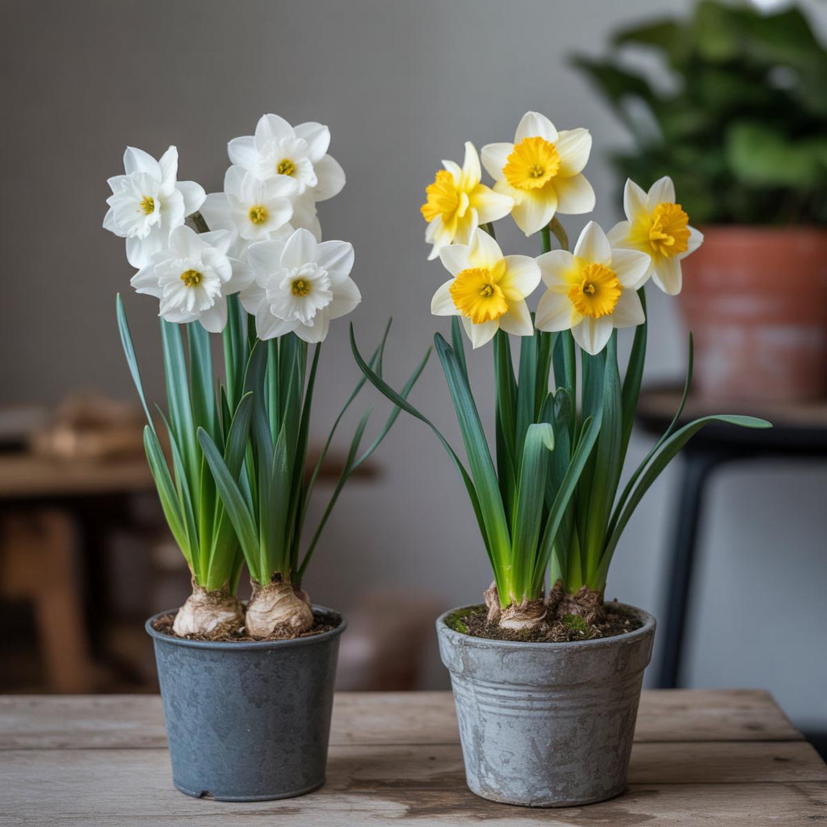 Double Narcissus Flower Seeds for Planting - White & Yellow Varieties