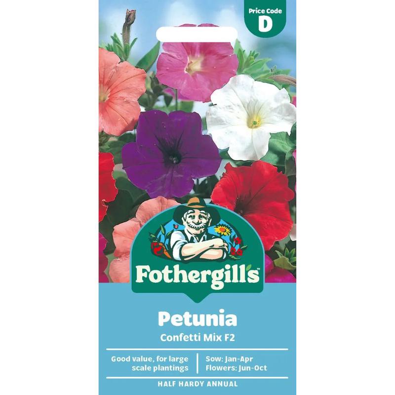 Mr Fothergills Petunia Confetti Mixed F2 Seeds