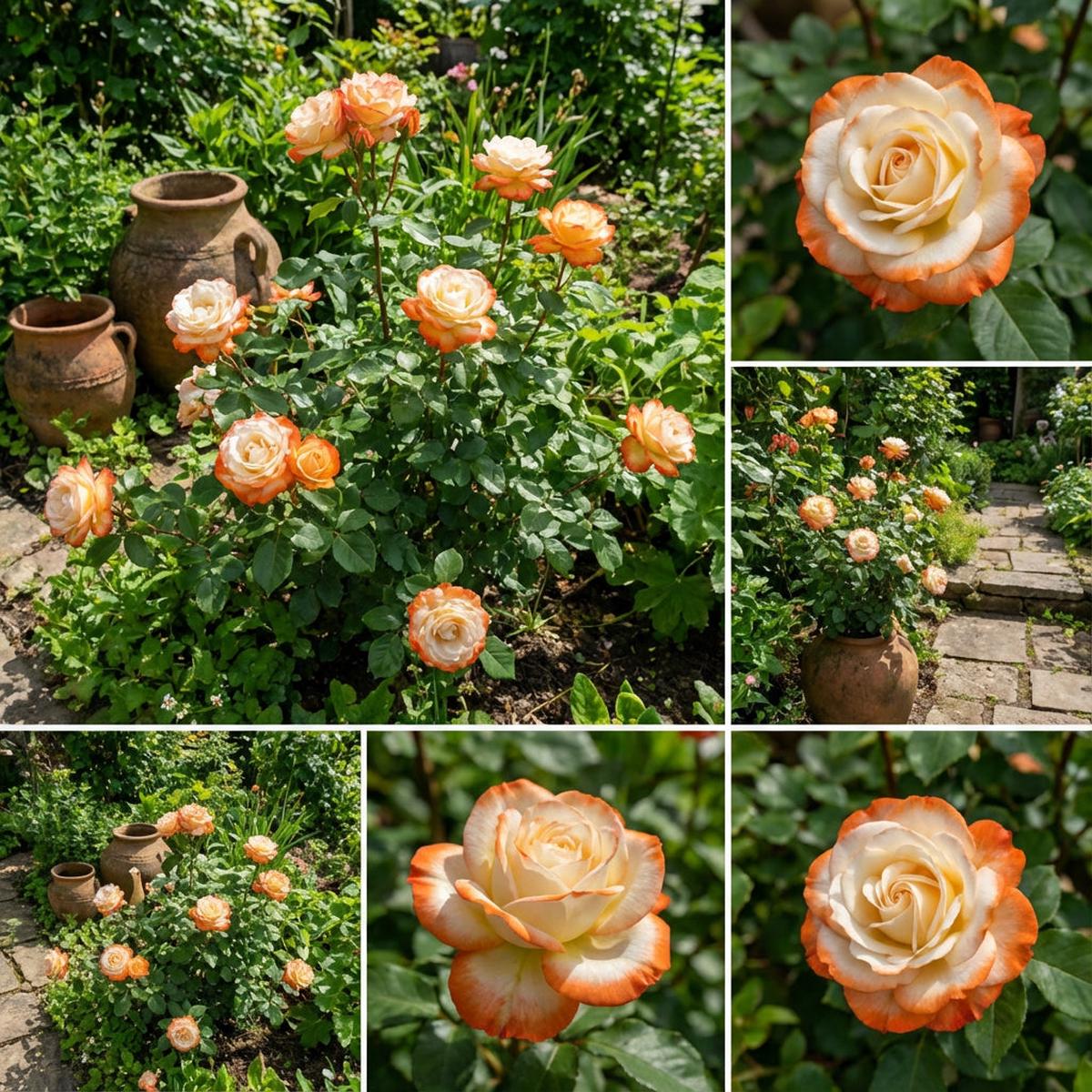 Orange White Rose Seeds for Planting Beautiful Blooms
