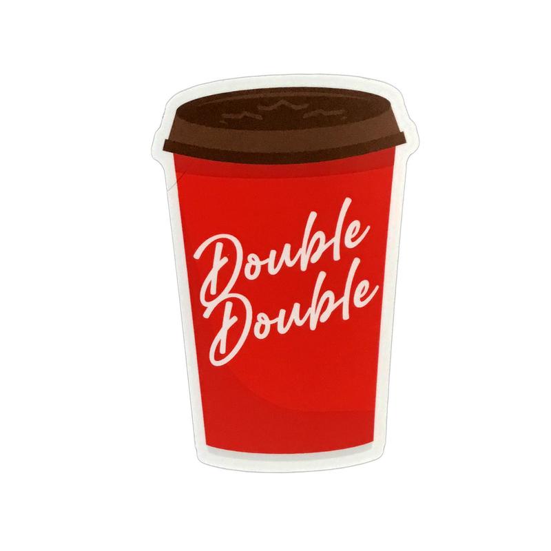 Sticker, 3in,Double Double Coffee Cup