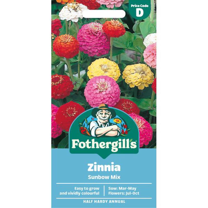 Zinnia Sunbow Mixed Seeds