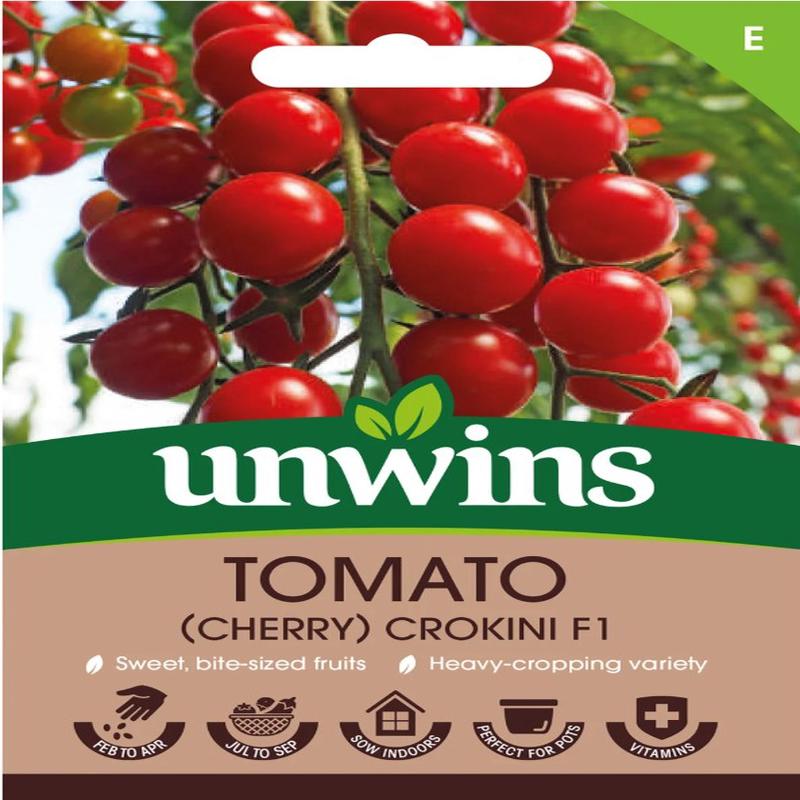 Unwins Cherry Tomato Crokini F1 Seeds  Sweet Cordon Variety