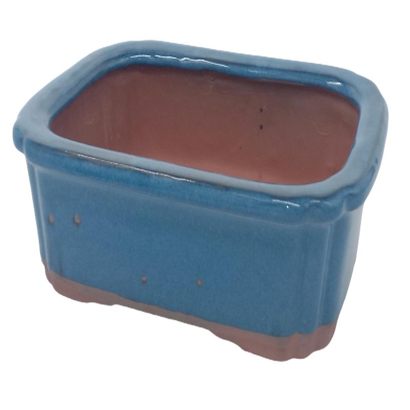 27 x 20 x 8 cm - Glazed Bonsai Pot - Midnight Blue