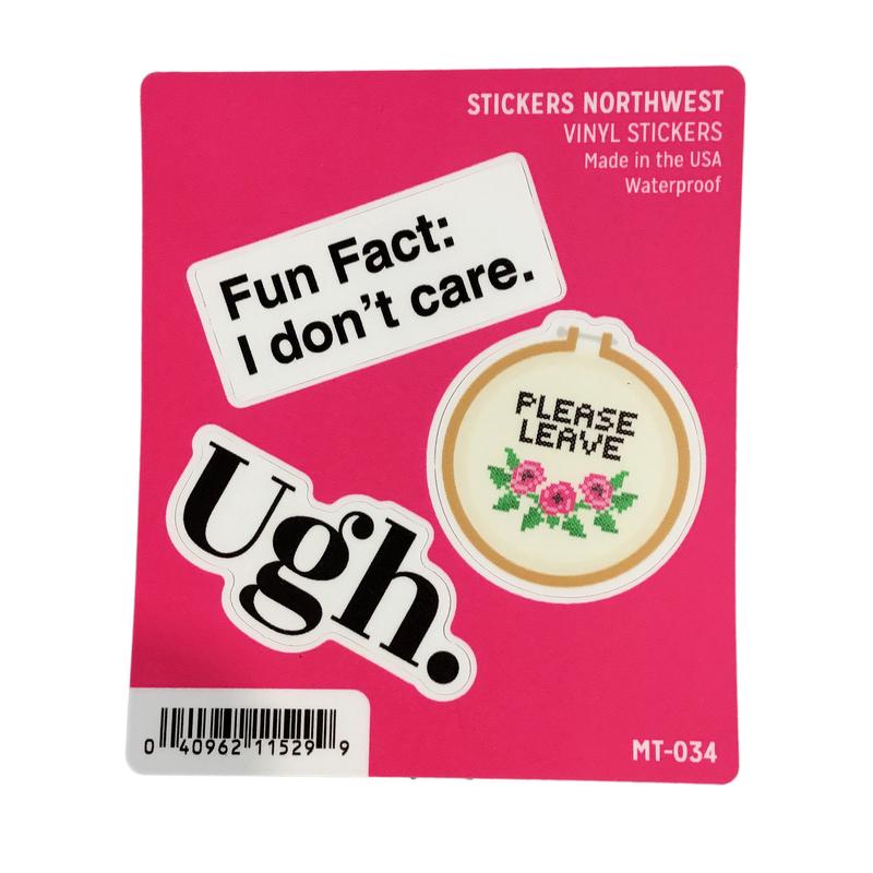 Stickers, Mini Trio,Snarky Ugh