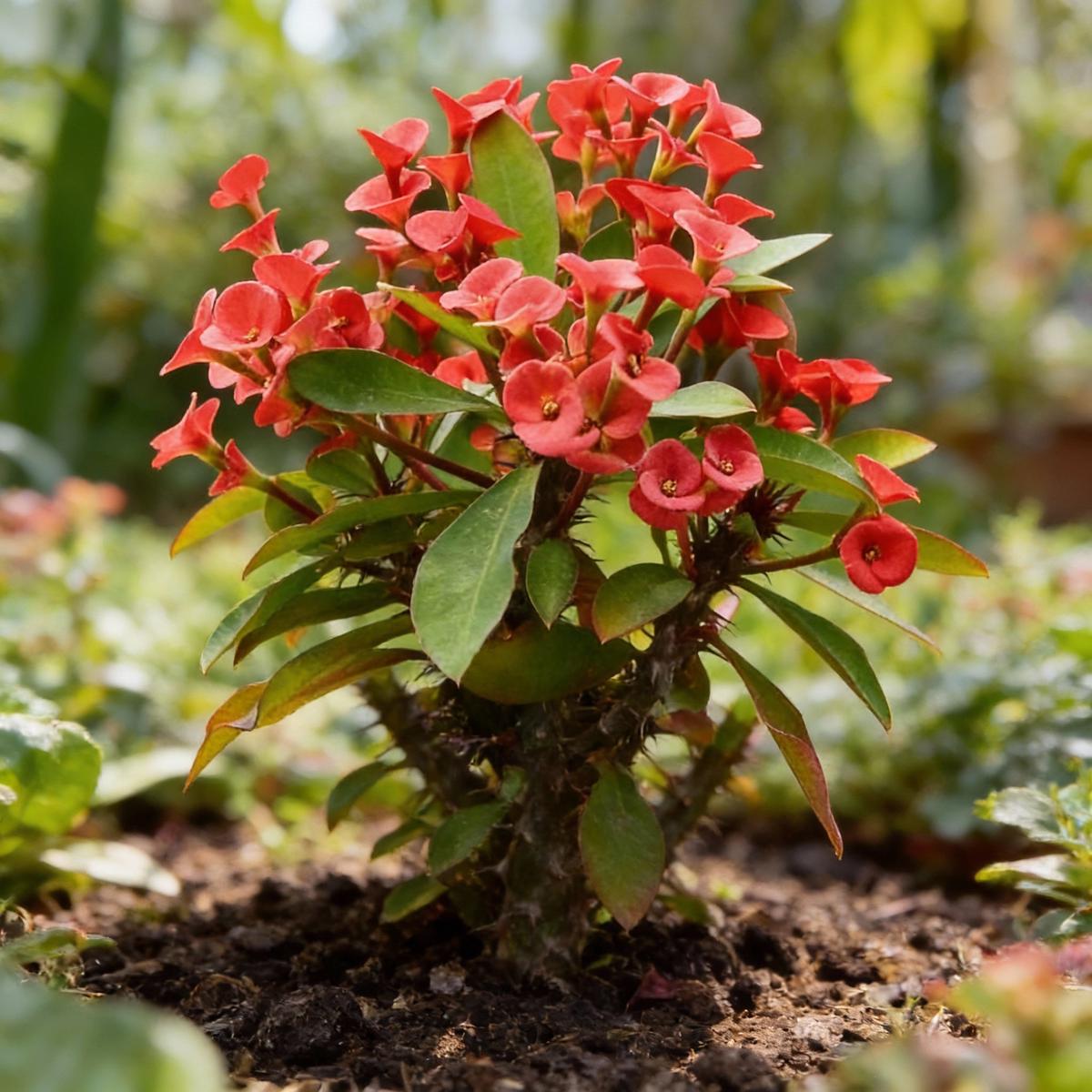 Crown of Thorn Flower Seeds Easy Planting for Vibrant Blooms