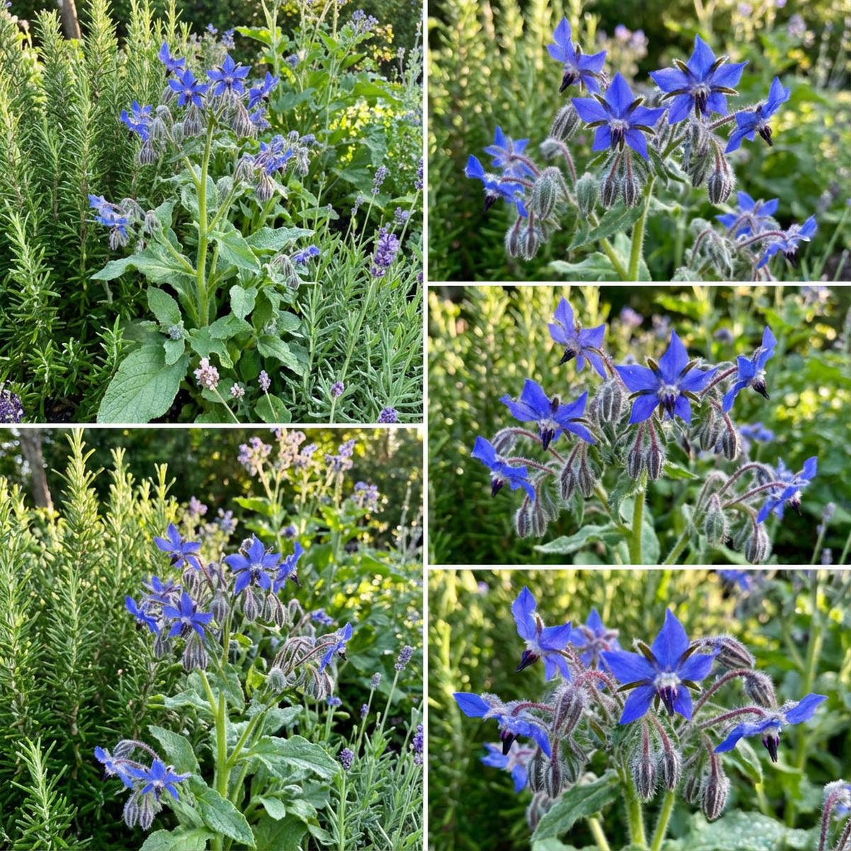 Premium Dark Blue Borage Seeds Grow Edible Flowers in Your Garden